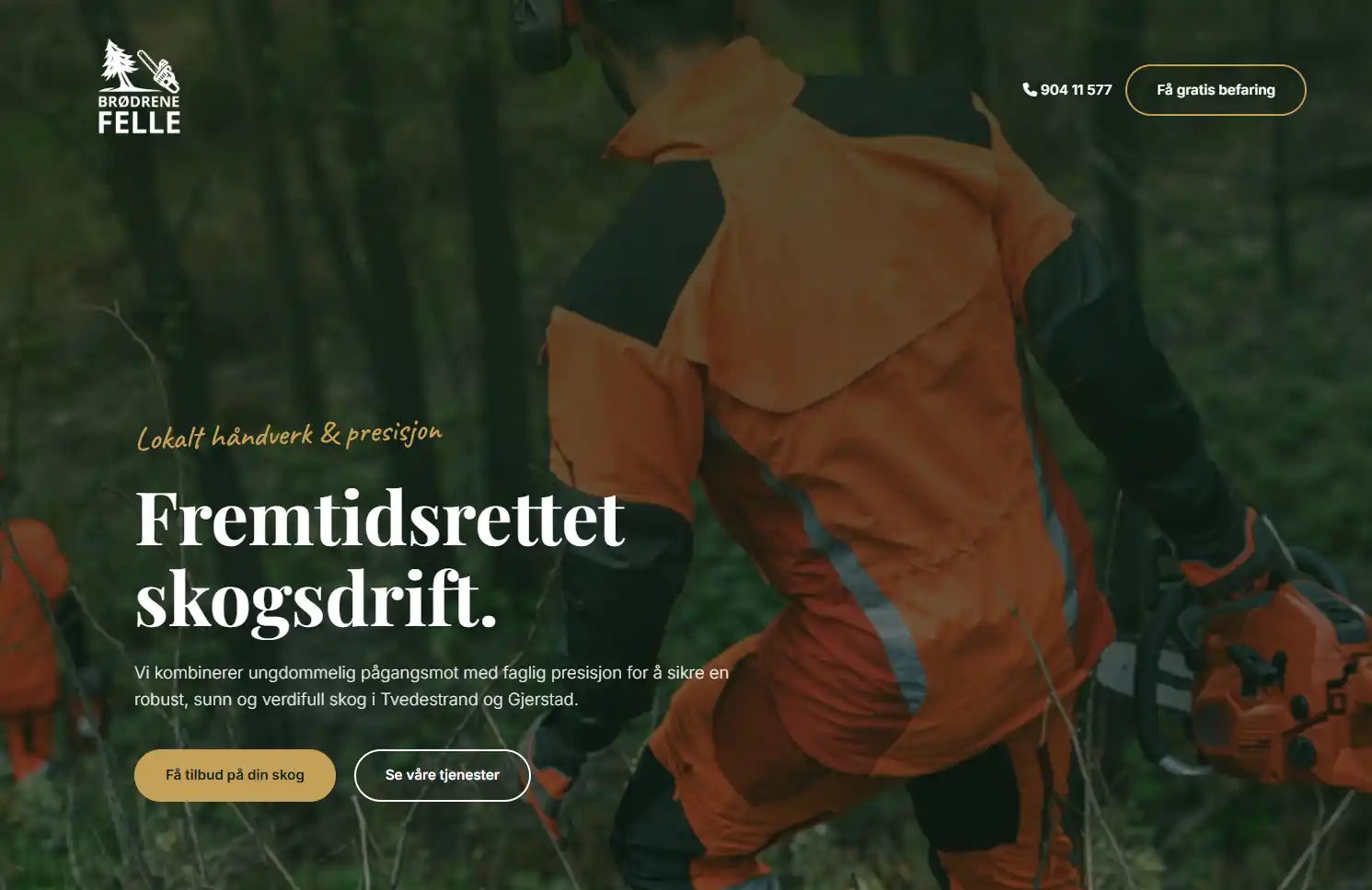 Nettside levert til Brødrene Felle AS
