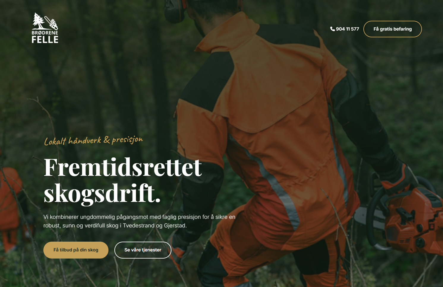 Nettside levert til Brødrene Felle AS